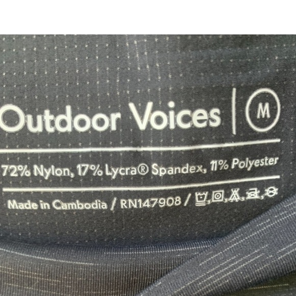 Outdoor Voices TechSweat Colorblock Gray Blue 3/4 Leggins Size M - Picture 10 of 10